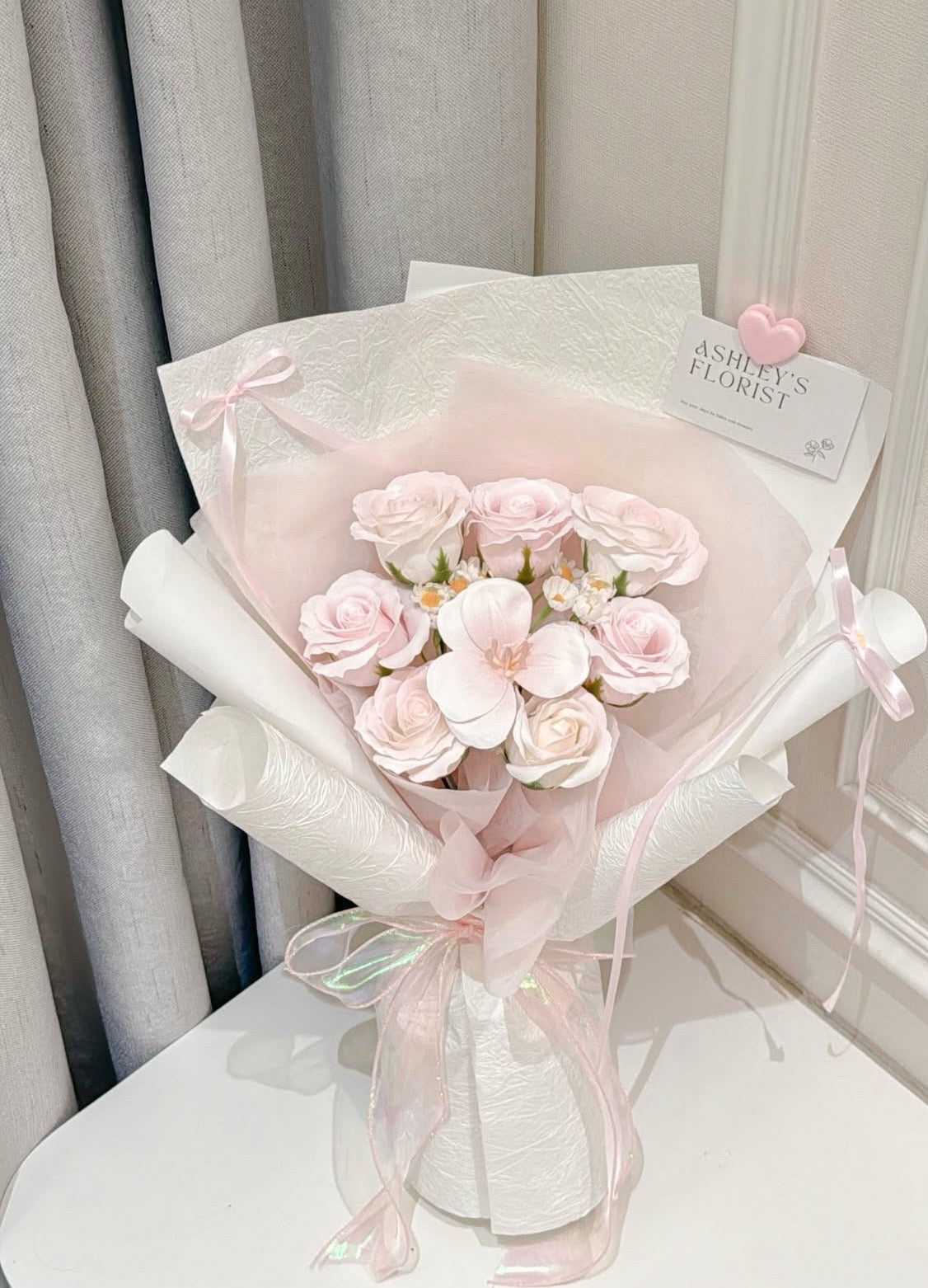 Petite Pink Rosebud Mini Bouquet – design reference photo