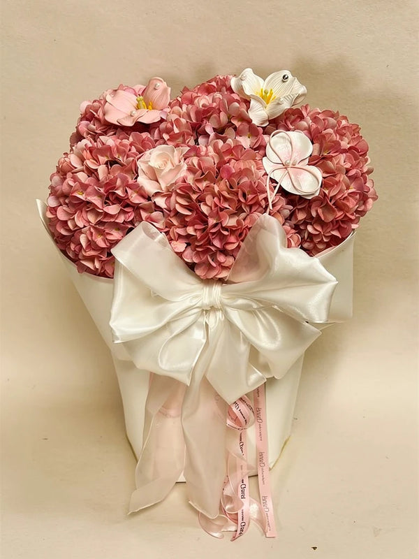 Blush Reverie Pink Silk Hydrangea Bouquet