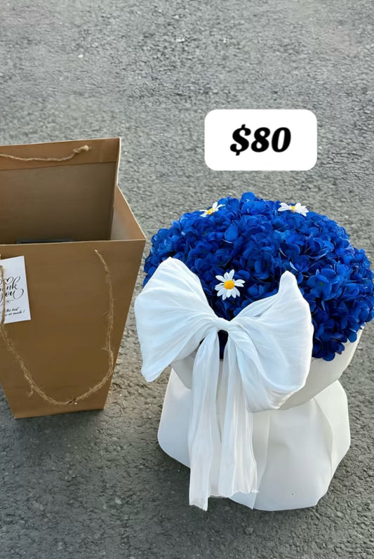 Blue Cloud Hydrangea Bouquet – design reference photo