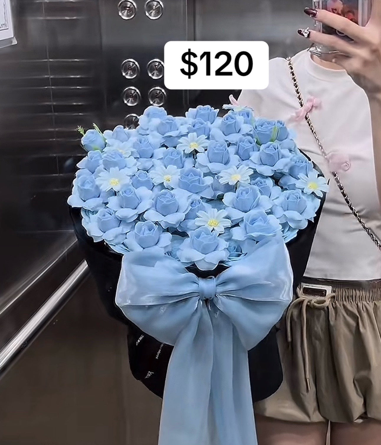 Blue Hydrangea Grand Satin Bouquet – design reference photo