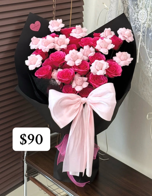 Crimson Blossom Statement Bouquet – design reference photo