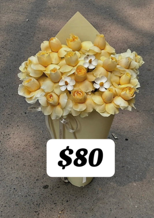 Golden Tulip Blossom Bouquet – design reference photo