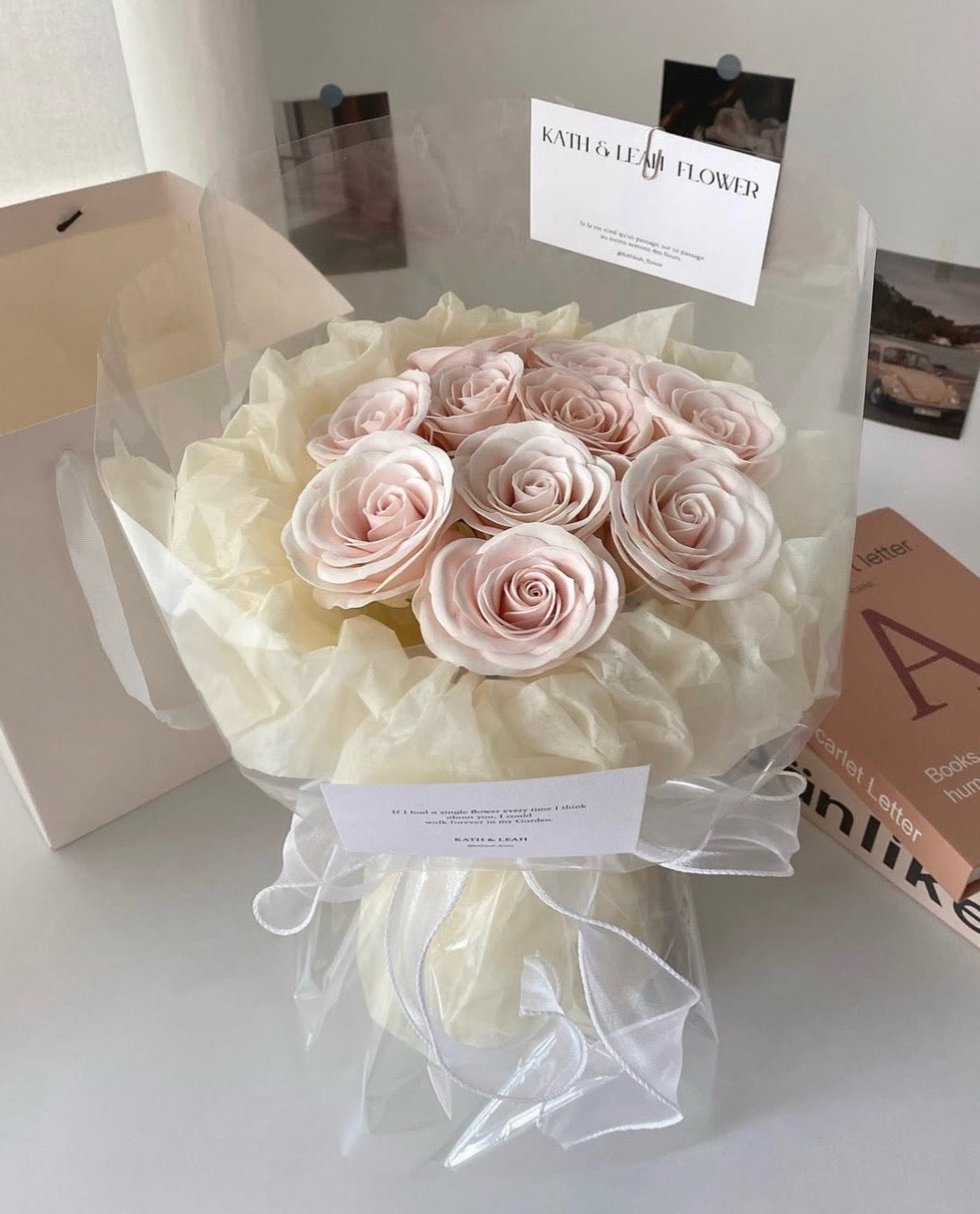 Ivory Champagne Rose Mini Bouquet – design reference photo