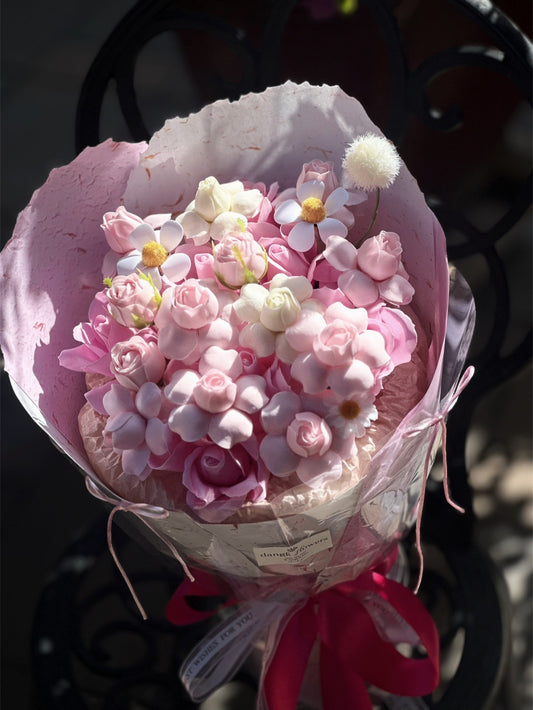 Lilac Pink Tulip Blossom Bouquet – design reference photo