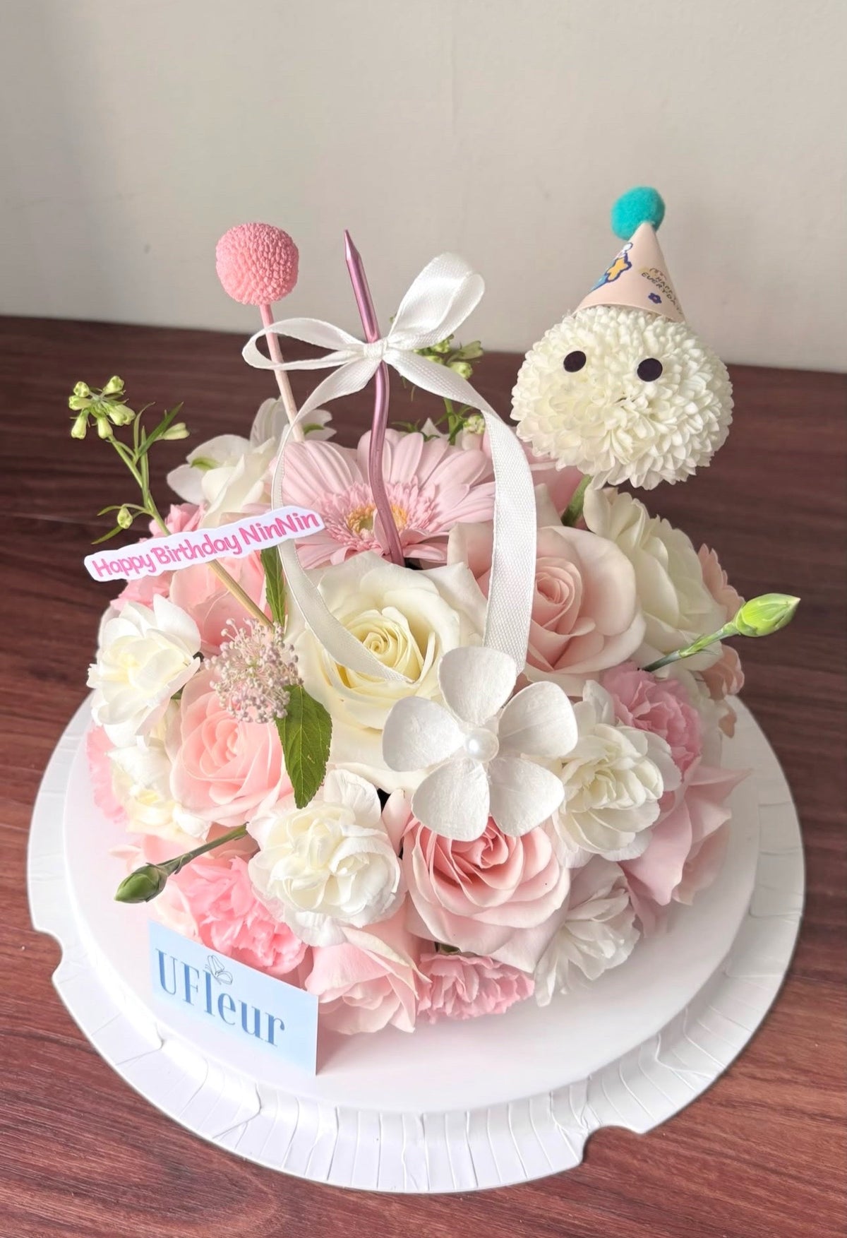 Party Sprite Pink Flower Cake – design reference photo