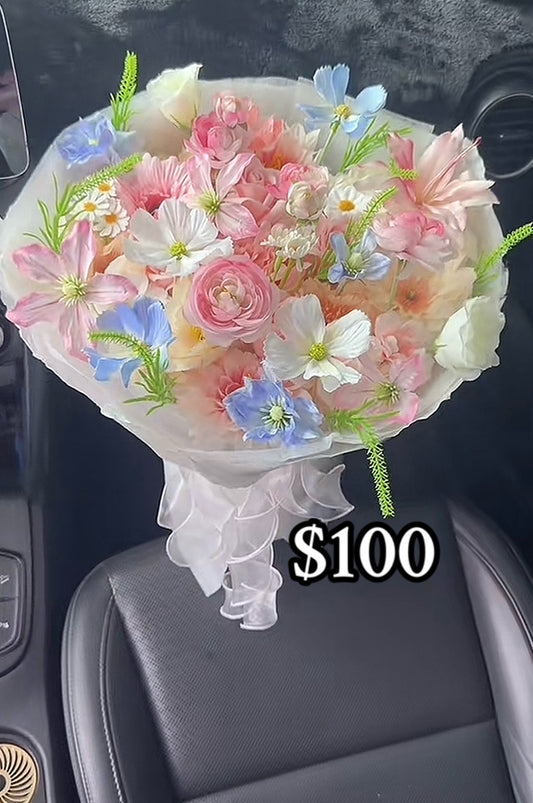 Pastel Lily Meadow Bouquet – design reference photo