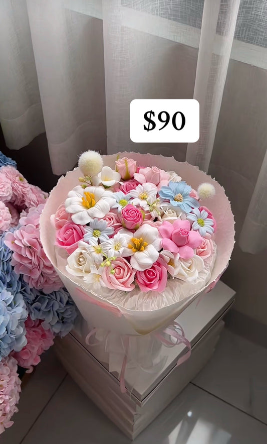 Pastel Posy Rose Bouquet – design reference photo