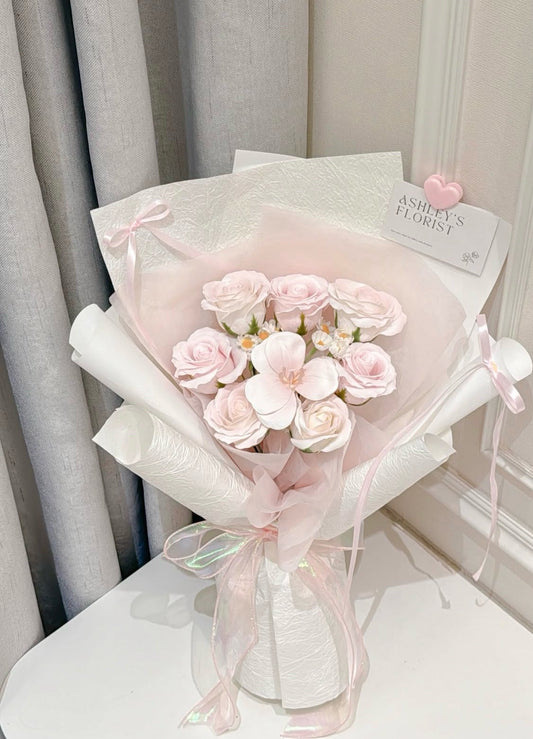 Petite Pink Rosebud Mini Bouquet – design reference photo