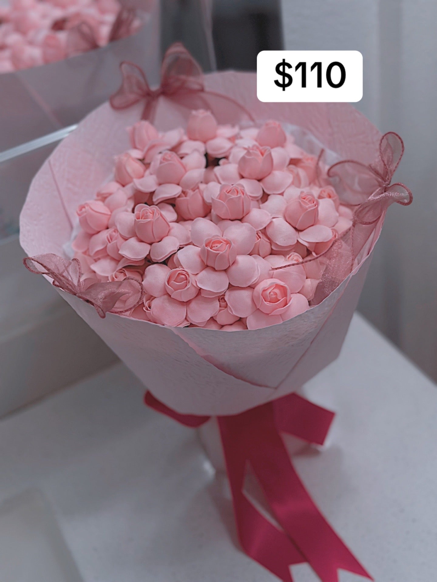 Pink Butterfly Tulip Rose Bouquet – design reference photo
