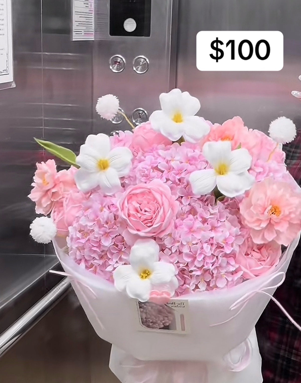 Pink Cloud Frangipani Bouquet – design reference photo