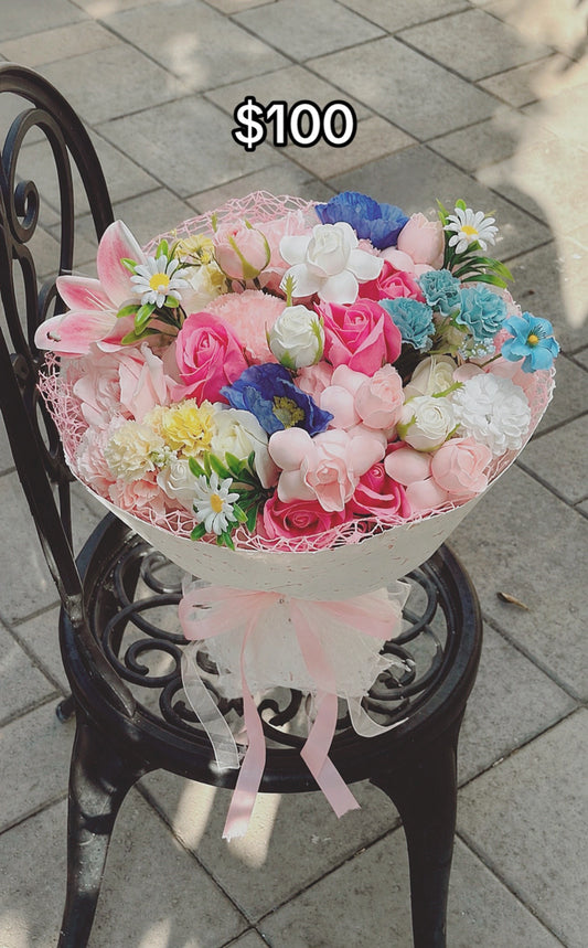 Pink Garden Mixed Rose Bouquet – design reference photo