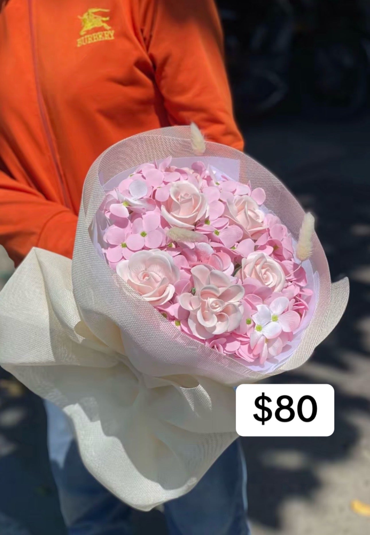 Pink Hydrangea Rose Posy – design reference photo