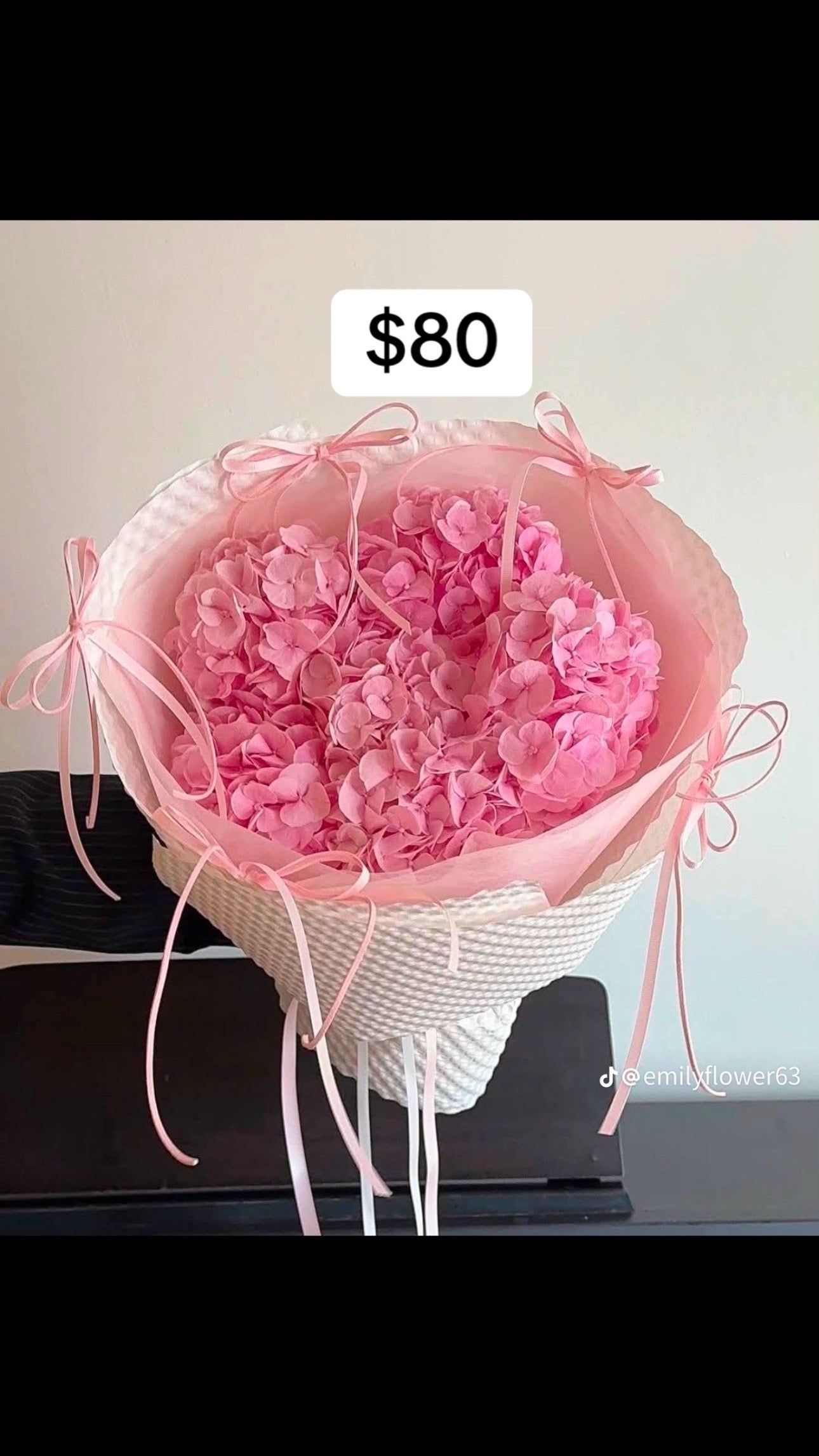 Pink Hydrangea Rose Ring Bouquet – design reference photo