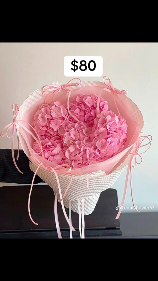 Pink Hydrangea Rose Ring Bouquet – design reference photo