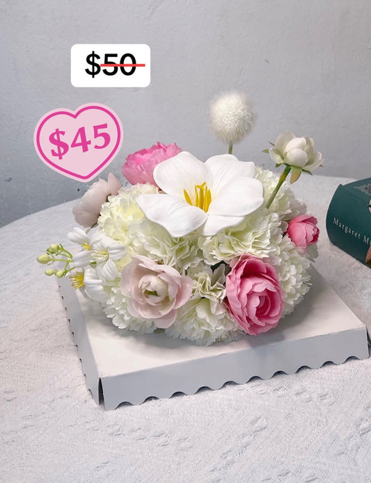 Pink Rose Frangipani Flower Cake – design reference photo