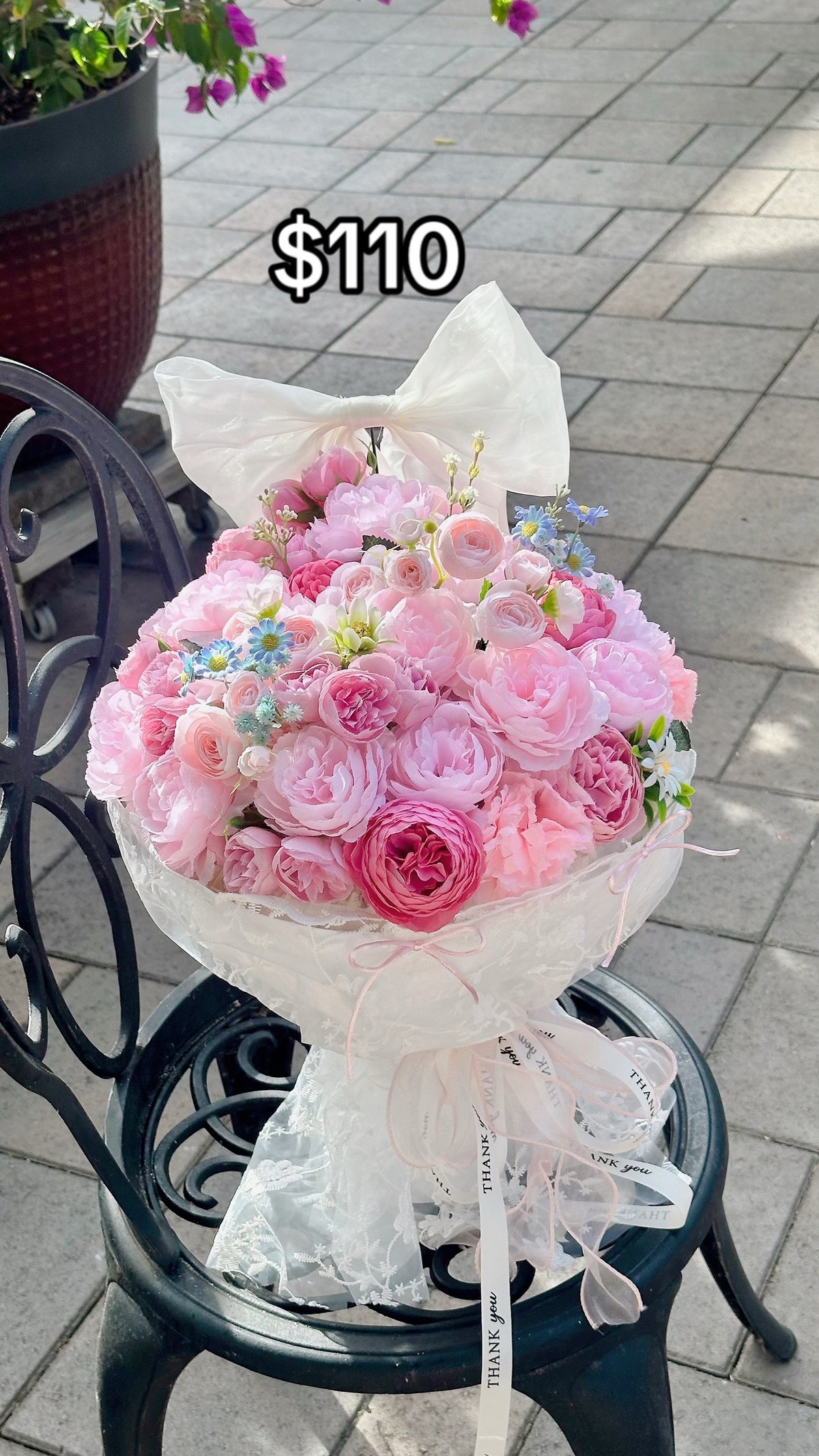 Pink Rose Garden Grande Bouquet – design reference photo