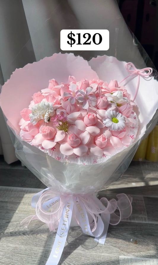 Pink Rose Spring Blossom Bouquet – design reference photo