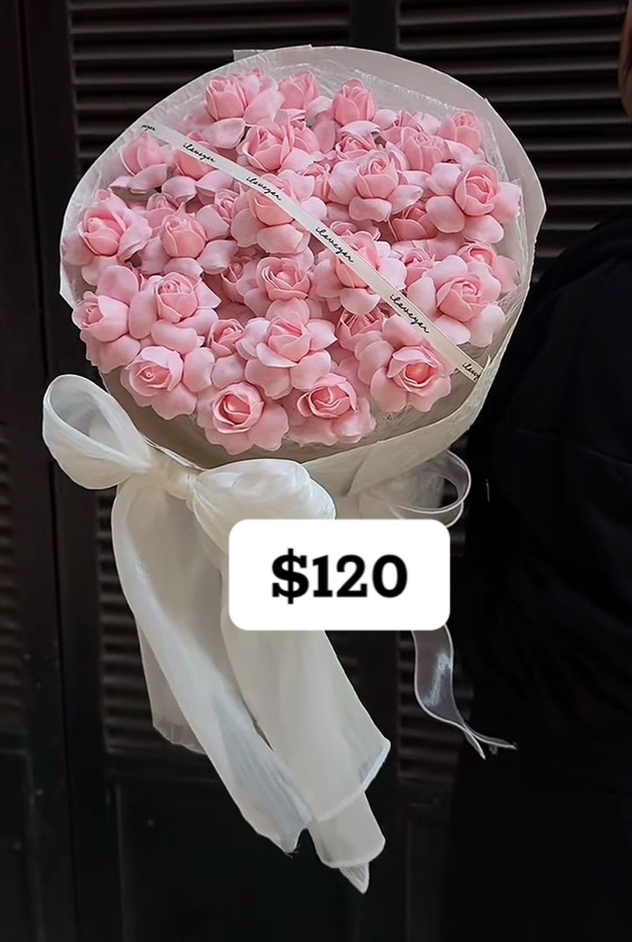Pink Tulip Rose Ivory Grande Bouquet – design reference photo