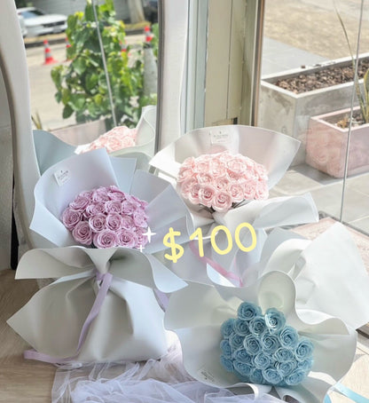 Soft Rose Ribbon Bouquet – design reference photo