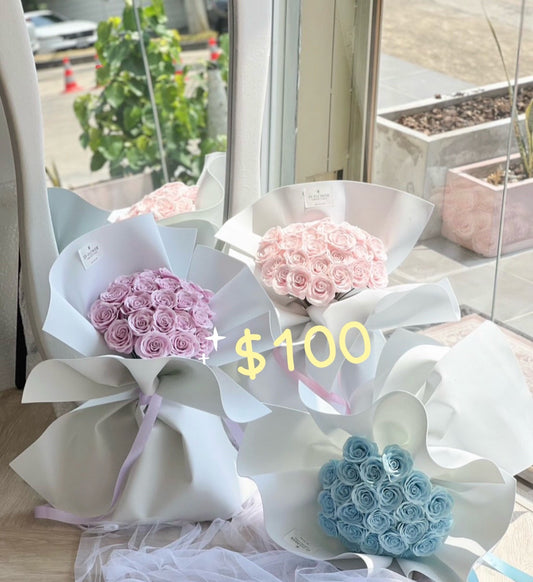 Soft Rose Ribbon Bouquet – design reference photo