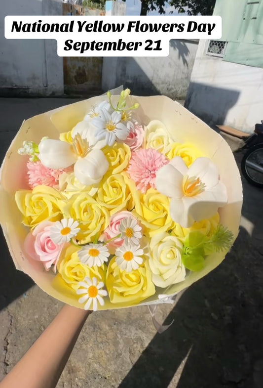 Sunshine Yellow Mixed Flower Bouquet – design reference photo