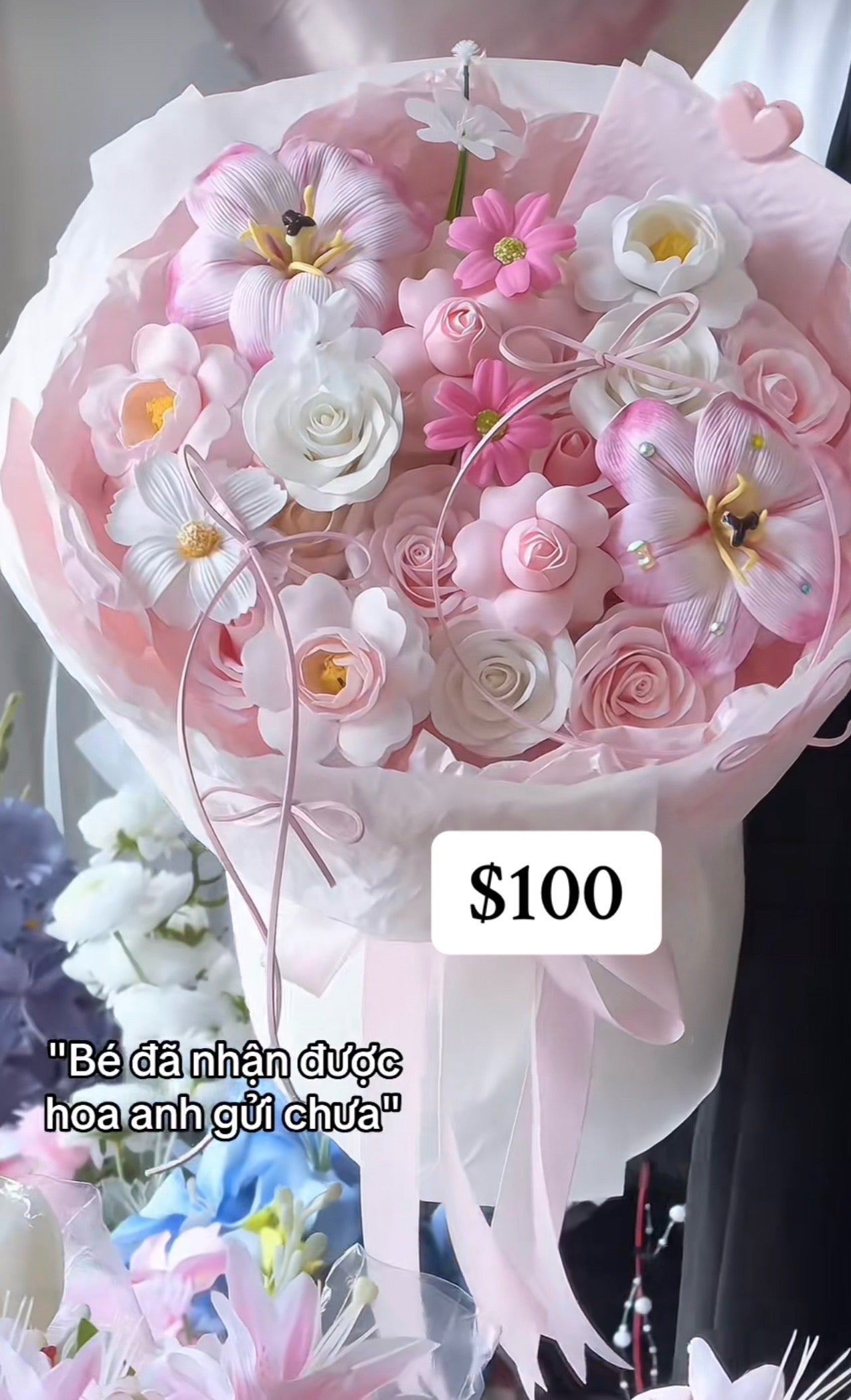 Romantic pink flower gift